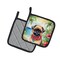 Edge Collections - 7.5" x 7.5" - Multicolor - Brussels Griffon Pot Holders - 1 Pair